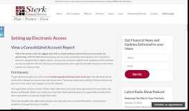 
							         Setting Up Electronic Access | Sterk Financial								  
							    