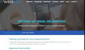 
							         Setting Up Email on Android - WebTek Web Design								  
							    