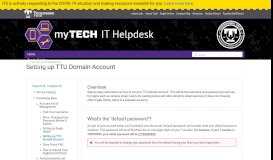
							         Setting up TTU Domain Account - Information Technology Services								  
							    