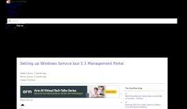 
							         Setting up Windows Service bus 1.1 Management Portal - Stack Overflow								  
							    