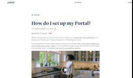 
							         Setting Up Your Portal - Facebook Portal								  
							    