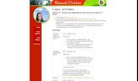 
							         Settings - Hawaii OnLine/InterLink								  
							    