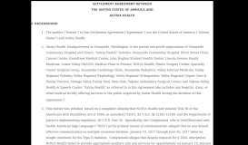 
							         Settlement Agreement between the United States and Astria Health								  
							    