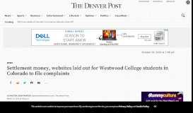 
							         Settlement money, websites laid out for Westwood College students ...								  
							    