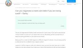 
							         Settling or defending a credit card debt when you are sued								  
							    