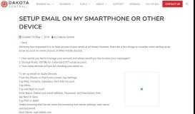 
							         Setup Email on my Smartphone or Other Device • Dakota ...								  
							    