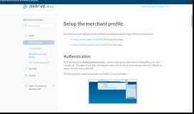 
							         Setup the merchant profile - Axerve								  
							    