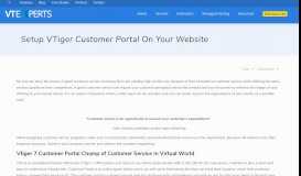 
							         Setup VTiger Customer Portal On Your Website - VTiger Experts								  
							    