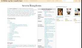 
							         Seven Kingdoms - A Wiki of Ice and Fire								  
							    