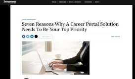 
							         Seven Reasons Why A Career Portal Solution Needs To Be Your Top ...								  
							    