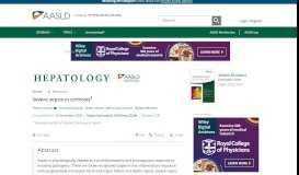 
							         Severe sepsis in cirrhosis - Gustot - 2009 - Hepatology - Wiley Online ...								  
							    