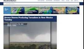 
							         Severe Storms Producing Tornadoes in New Mexico Tuesday ...								  
							    