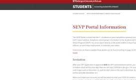 
							         SEVP Portal Information - Office for International Students and Scholars								  
							    
