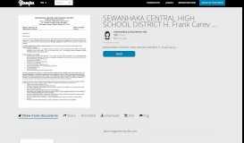 
							         SEWANHAKA CENTRAL HIGH SCHOOL DISTRICT H. Frank Carey ...								  
							    