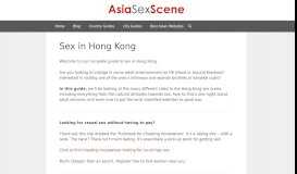 
							         Sex in Hong Kong | The Hong Kong Sex Guide - Asia Sex Scene								  
							    
