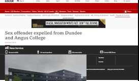 
							         Sex offender expelled from Dundee and Angus College - BBC News								  
							    