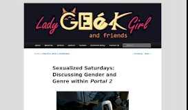 
							         Sexualized Saturdays: Discussing Gender and Genre within Portal 2 ...								  
							    