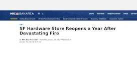 
							         SF Hardware Store Reopens a Year After Devastating Fire - NBC Bay ...								  
							    