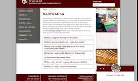
							         SFAID - Verification - TAMU Financial Aid - Texas A&M University								  
							    
