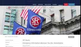 
							         SFC Alerts - St. Francis College								  
							    