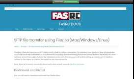 
							         SFTP file transfer using Filezilla (Mac/Windows/Linux) | FAS ...								  
							    