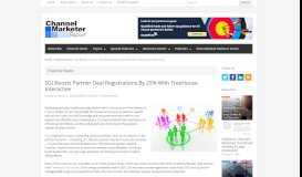 
							         SGI Boosts Partner Deal Registrations By 25% With TreeHouse ...								  
							    