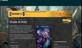 
							         Shade of Aran | WoWWiki | FANDOM powered by Wikia								  
							    