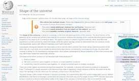 
							         Shape of the universe - Wikipedia								  
							    