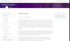 
							         Share apps—Portal for ArcGIS | ArcGIS Enterprise								  
							    
