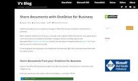 
							         Share documents with OneDrive for Business – V's Blog								  
							    