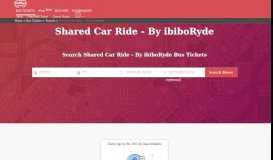 
							         Shared Car Ride - By ibiboRyde Online Bus Ticket Booking ...								  
							    
