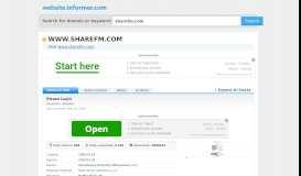 
							         sharefm.com at WI. Please Login - Website Informer								  
							    