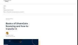 
							         ShareGate Licensing & Transfer - ShareGate								  
							    
