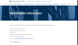 
							         Shareholder Information | United States Steel Corporation								  
							    