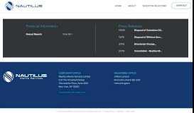 
							         Shareholder Portal - Nautilus Marine Services								  
							    