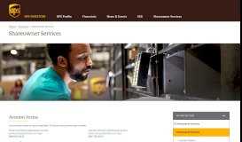 
							         Shareowner Services | UPS								  
							    
