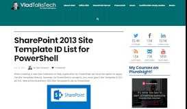 
							         SharePoint 2013 Site Template ID List by Vlad Catrinescu								  
							    
