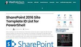 
							         SharePoint 2016 Site Template ID List for PowerShell								  
							    
