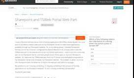 
							         Sharepoint and TSWeb Portal Web Part - Spiceworks Community								  
							    