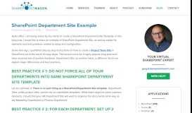 
							         SharePoint Department Site Example - SharePoint Maven								  
							    