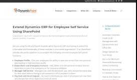 
							         SharePoint Employee Self Service ESS Dynamics GP NAV								  
							    