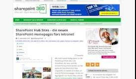 
							         SharePoint Hub Sites – die neuen SharePoint-Homepages fürs ...								  
							    