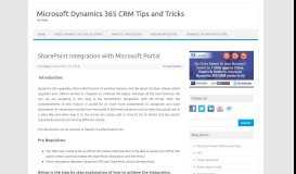 
							         SharePoint Integration with Microsoft Portal | Microsoft Dynamics 365 ...								  
							    