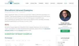 
							         SharePoint Intranet Examples - SharePoint Maven								  
							    