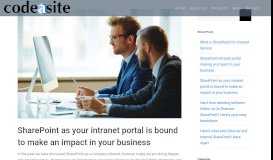 
							         SharePoint intranet portal making an impact in your business - Code A ...								  
							    