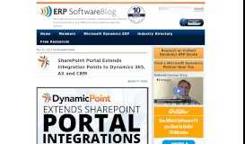 
							         SharePoint Portal Extends Integration Points to Dynamics 365, AX and ...								  
							    