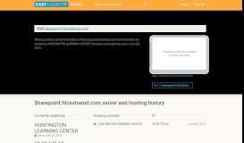 
							         Sharepoint.hlcextranet.com server and hosting history								  
							    