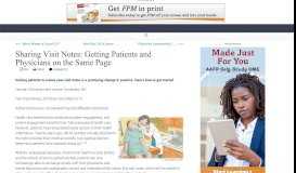 
							         Sharing Visit Notes: Getting Patients and Physicians on the Same ...								  
							    