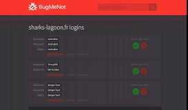 
							         sharks-lagoon.fr passwords - BugMeNot								  
							    