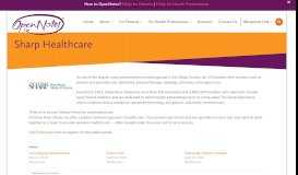 
							         Sharp Healthcare - OpenNotes								  
							    